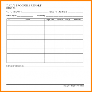 student progress report template progress report formats daily progress report