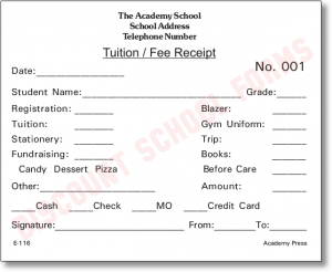 student progress report template tuition fee receipt e