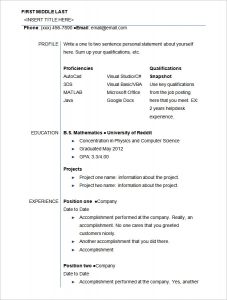 student resume example sample student resume template