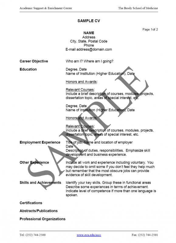 student resume format