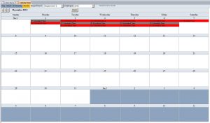 student schedule template month