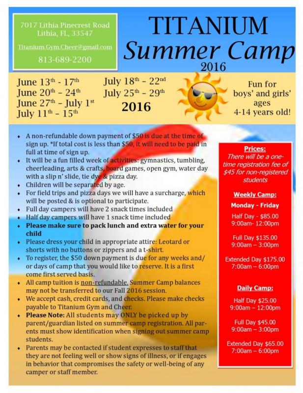 summer camp flyer