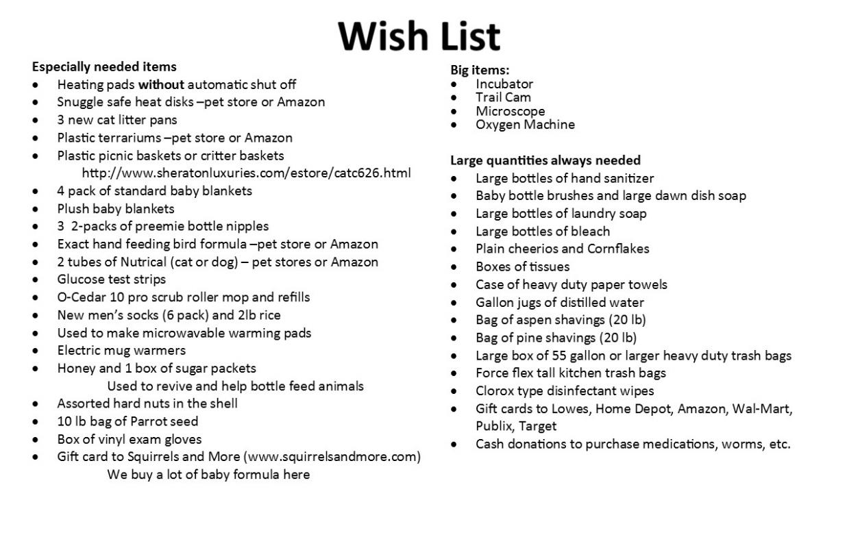 Wish list