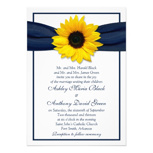 sunflower wedding invitations