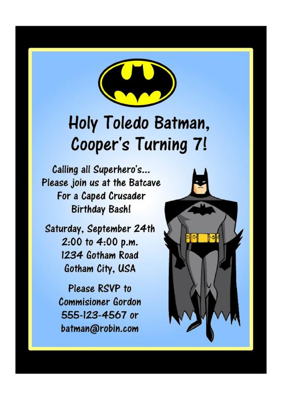 superhero invitation template