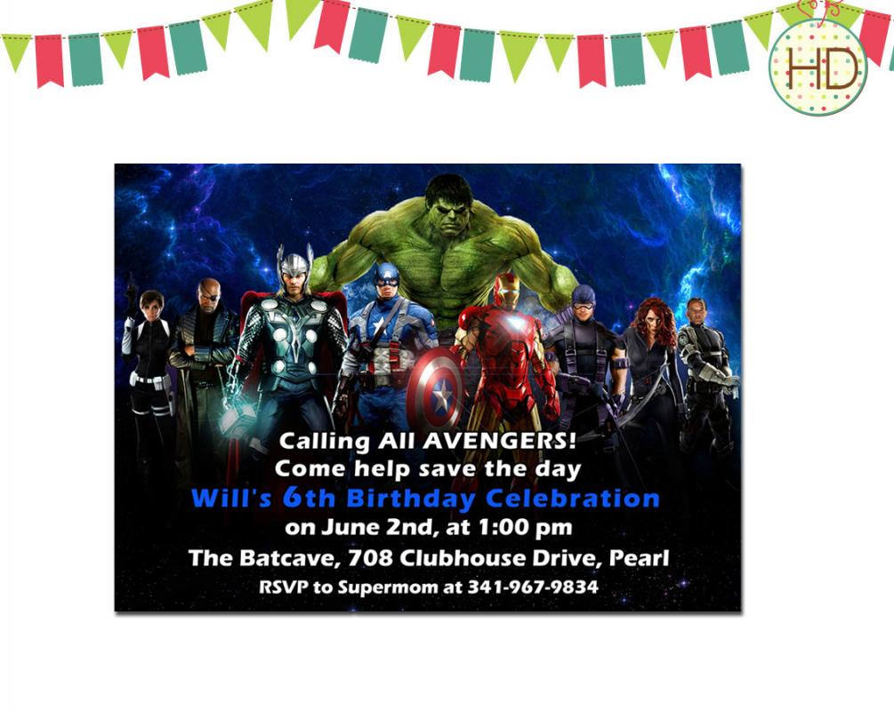 superhero invite template