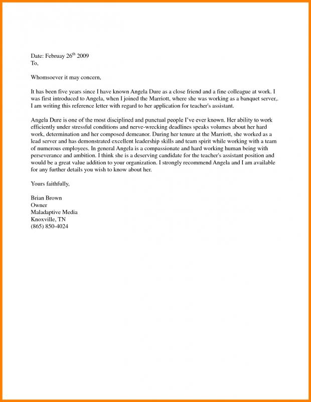 Support Letter Sample For Immigration Template Business