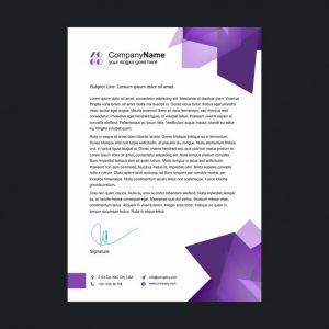 support letter template purple letterhead template