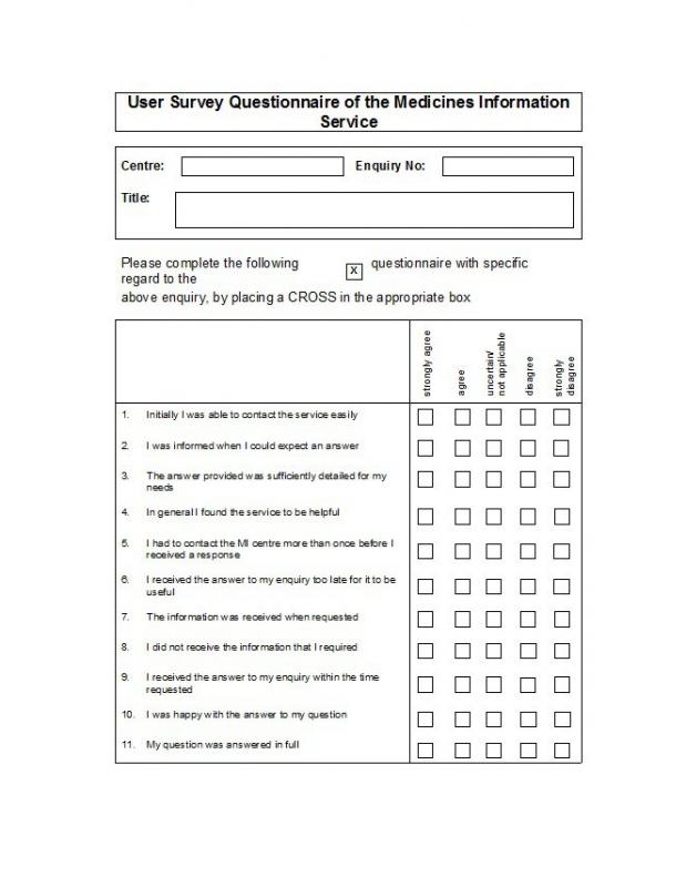 survey template word