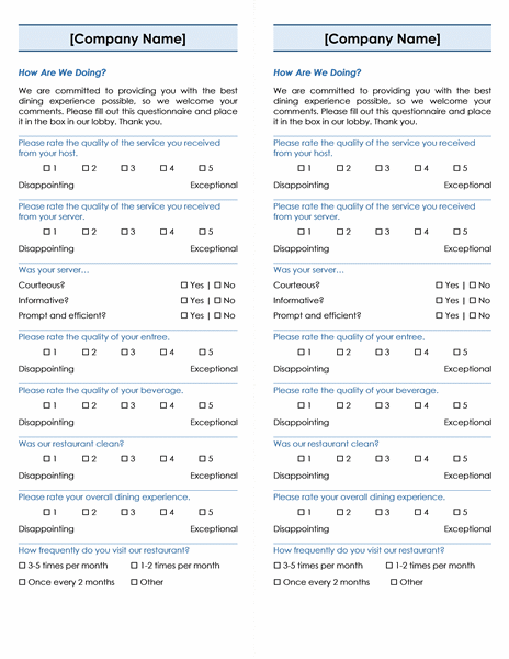 survey template word