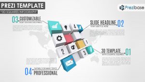 swot analysis templates d squares rectangles creative world map business infographic diagram prezi templates