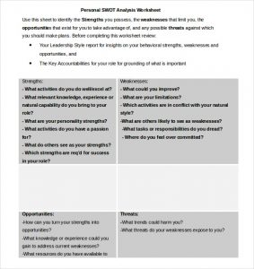 swot analysis worksheet personal swot analysis worksheet