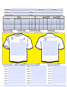 t shirt order form template microsoft word shirt order form image