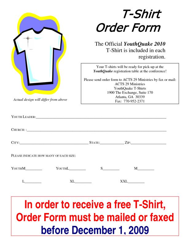 T Shirt Order Form Template Microsoft Word Template Business