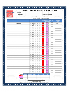 t shirt order form template word t shirt order format d