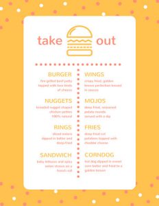 take out menu template canva yellow burger take out menu macbzykncqo