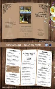 take out menu template take out menu template