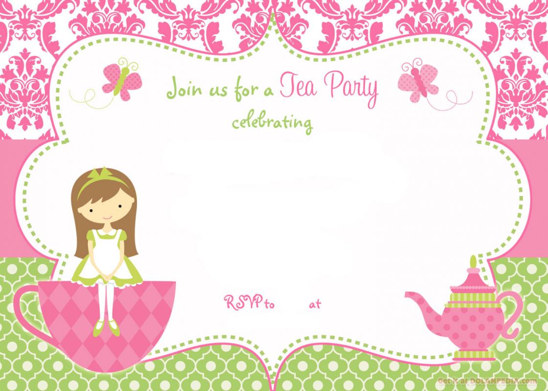 tea party invitation template