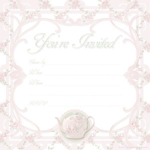 tea party invitation template pink tea party invitation