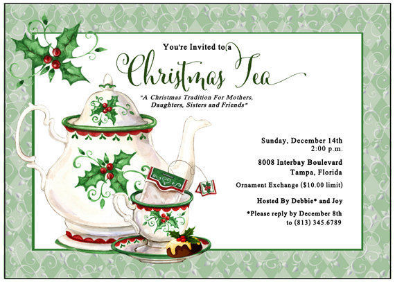 tea party invitation templates