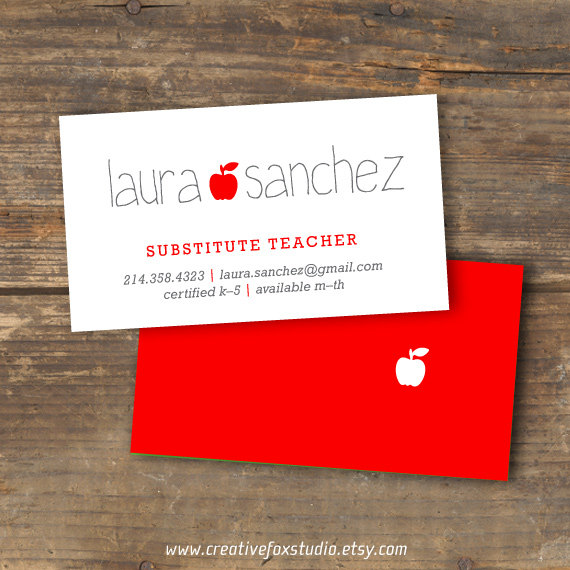 teacher business cards