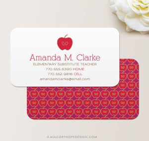 teacher business cards teacher business card