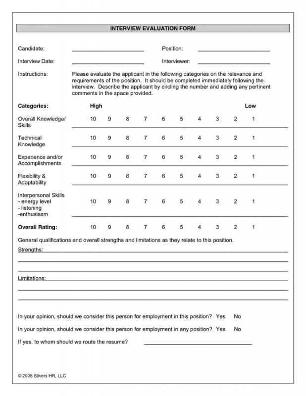 Teacher Evaluation Forms