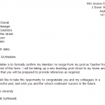 teacher resignation letter teacher resignation letter