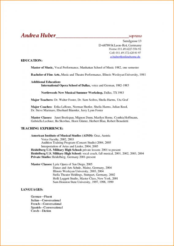 teacher resume template word