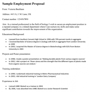 technical proposal template sample employment proposal