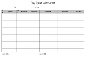 technical reporting format business templates daily operations worksheet report sample