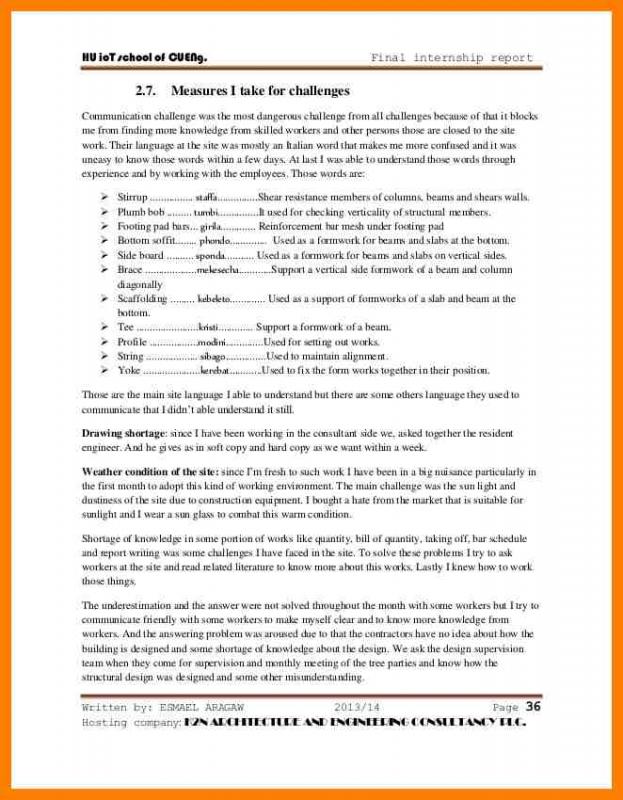 technical reporting format