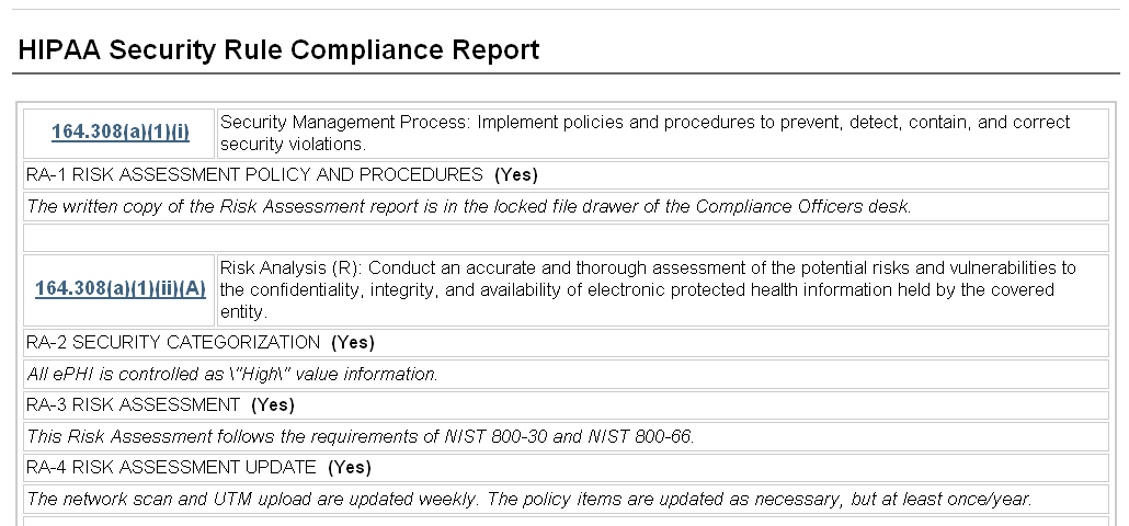 technical reporting format