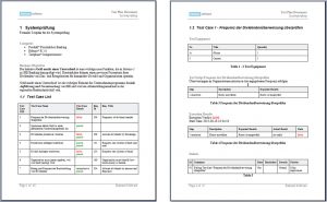 technical reporting format image