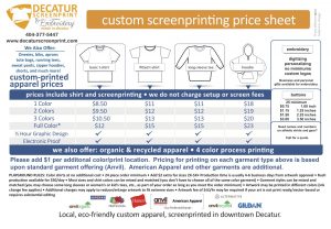 tee shirt order form decsp price sheet front and