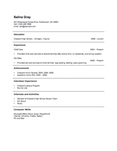 teenage resume template general purpose teen resume