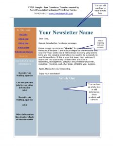 template for newsletter newsletter templates a