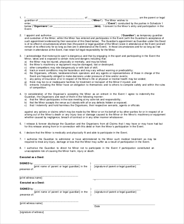 letter guardianship medical Template Custody Temporary Business  Agreement