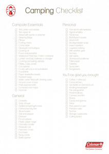 tent camping checklist camping checklist