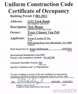 termination letter california certificate of occupancy