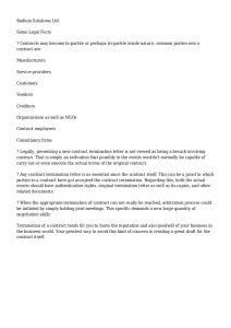 termination of contract contract termination letter