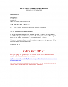 termination of contract letter contract termination letter