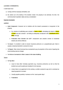 termination of lease agreement lease covenants