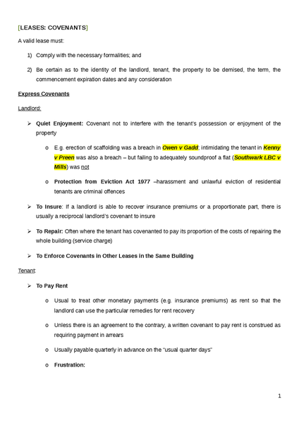 termination of lease agreement