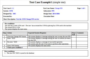 test case template printable software engineering test case with example