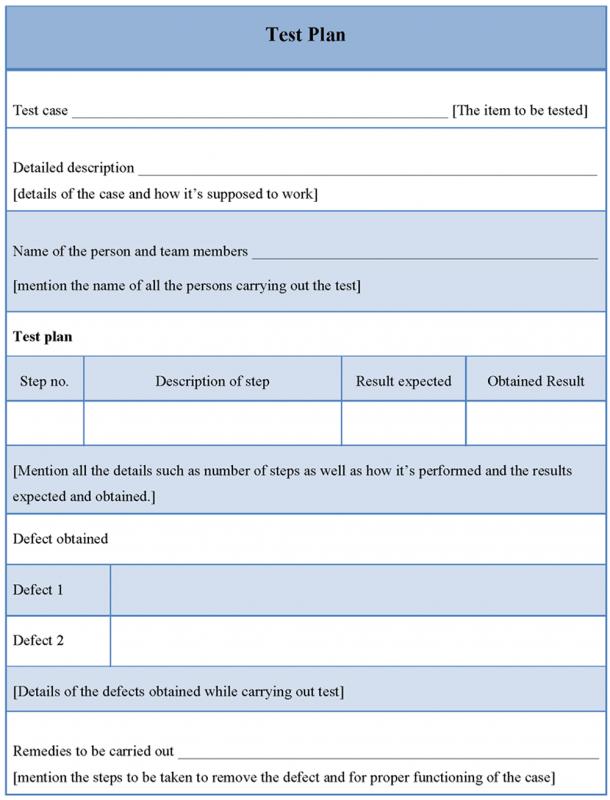 test strategy template