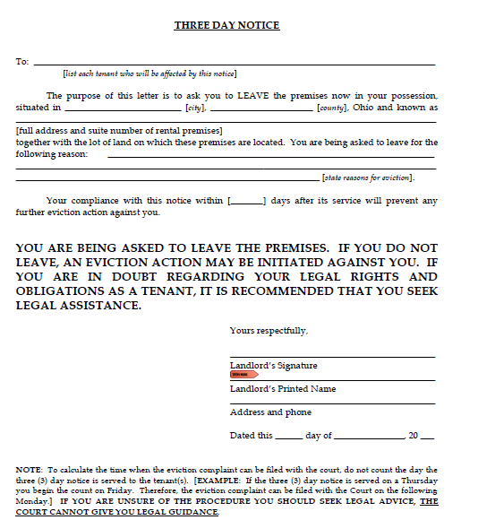 Printable Texas Eviction Notice Template