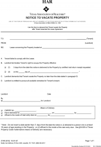 texas eviction notice form texas eviction notice template