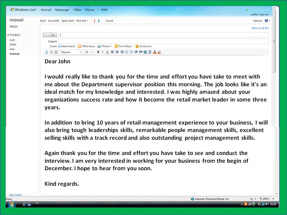 thank you email after interview template