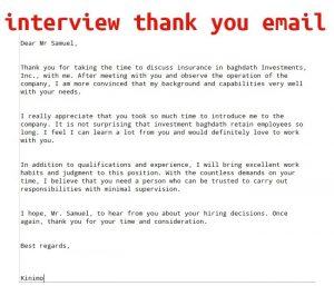 thank you email for interview interview thank you email